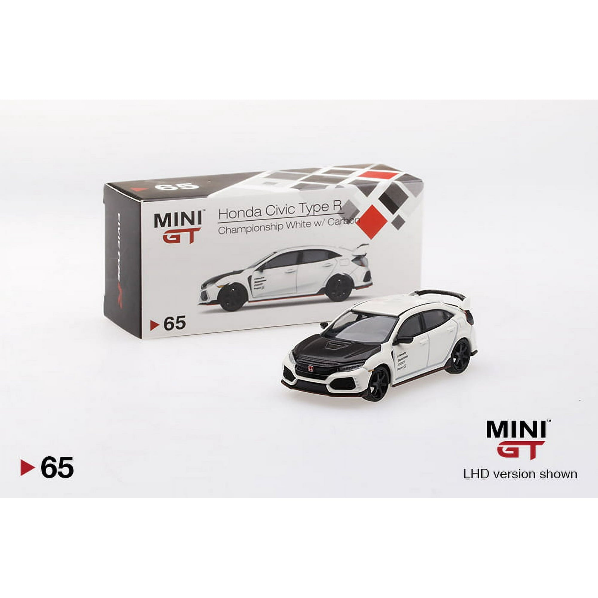 1/64 HONDA CIVIC TYPE R CHAMPIONSHIP WHITE W/CARBON - MINI GT