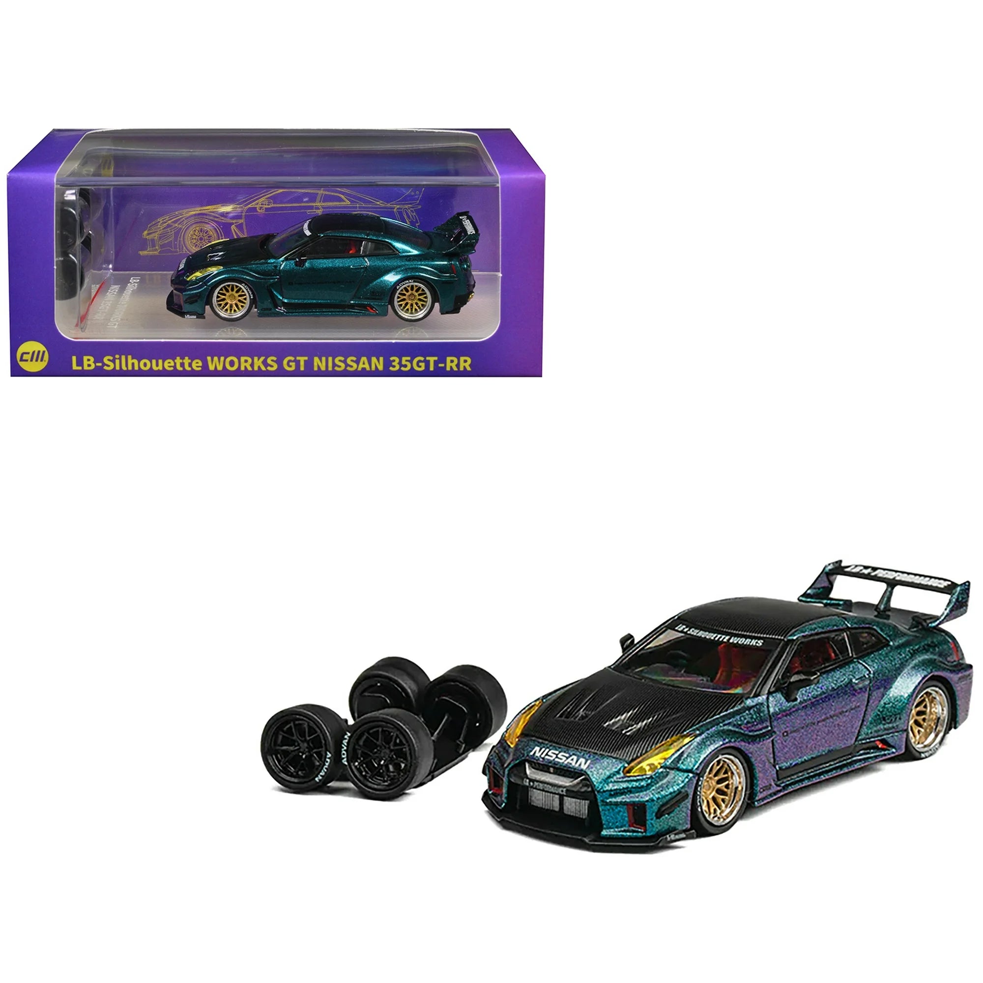 1/64 LB SILHOUTTE WORKS GT NISSAN SKYLINE 35GT RR - CM MODEL