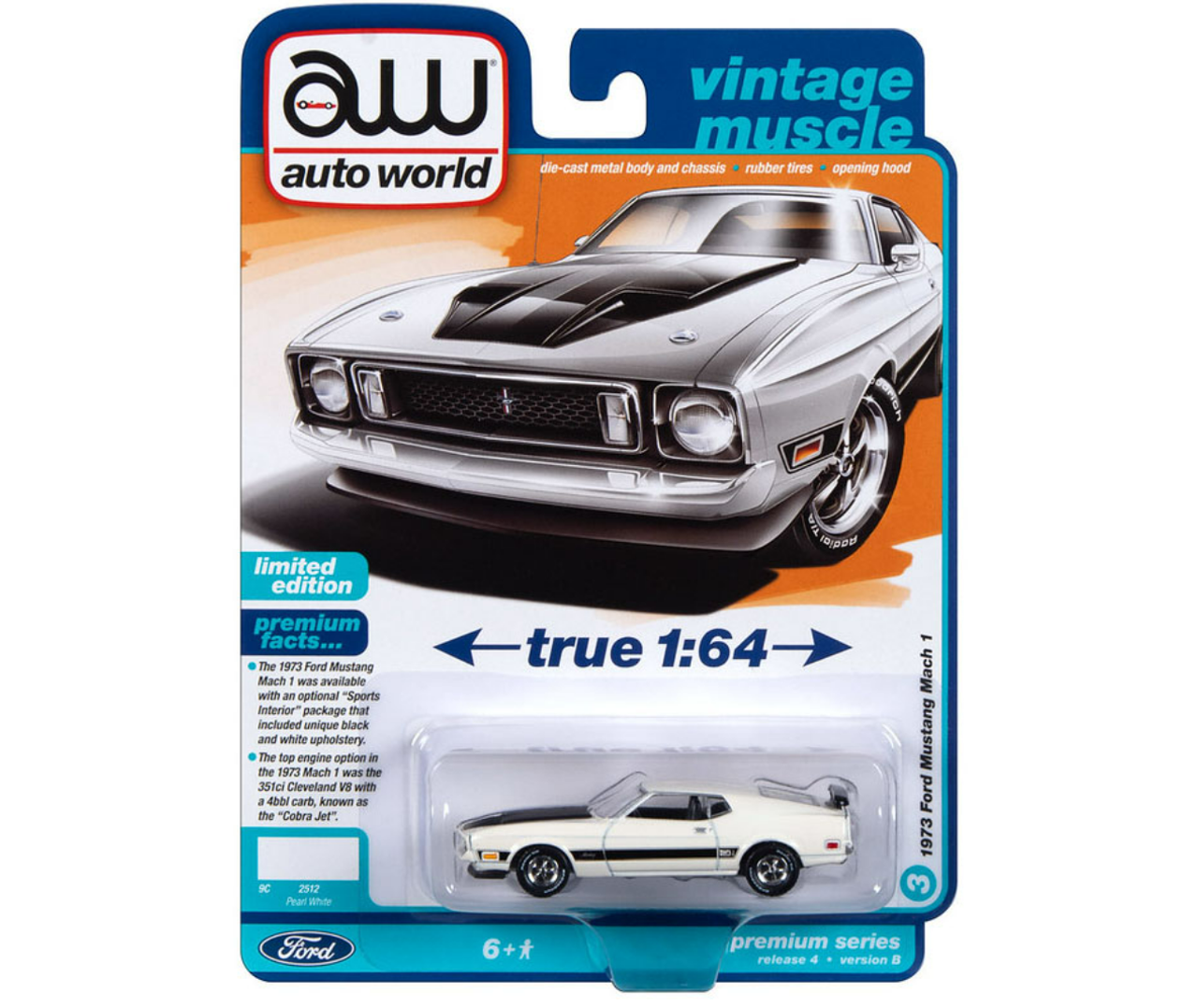 1/64 1973 FORD MUSTANG MACH 1 - VINTAGE MUSCLE