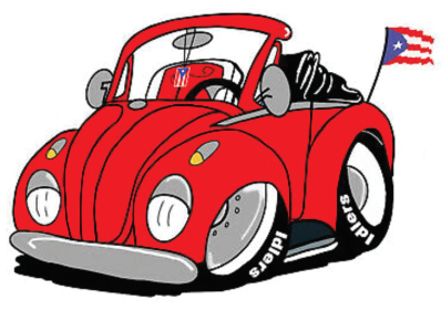 Pegatina de Puerto Rico - Volkswagen Beetle