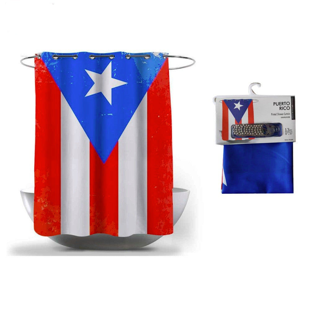 CORTINA DE DUCHA BANDERA DE PUERTO RICO