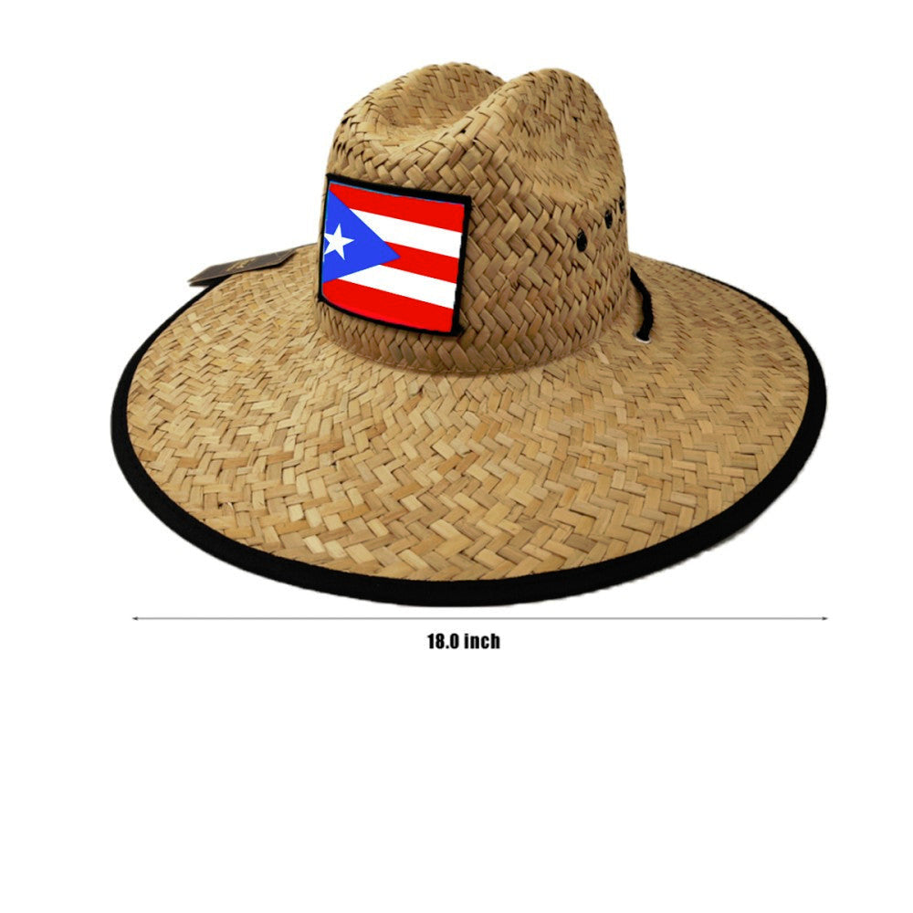 PUERTO RICO FLAG STRAW HAT