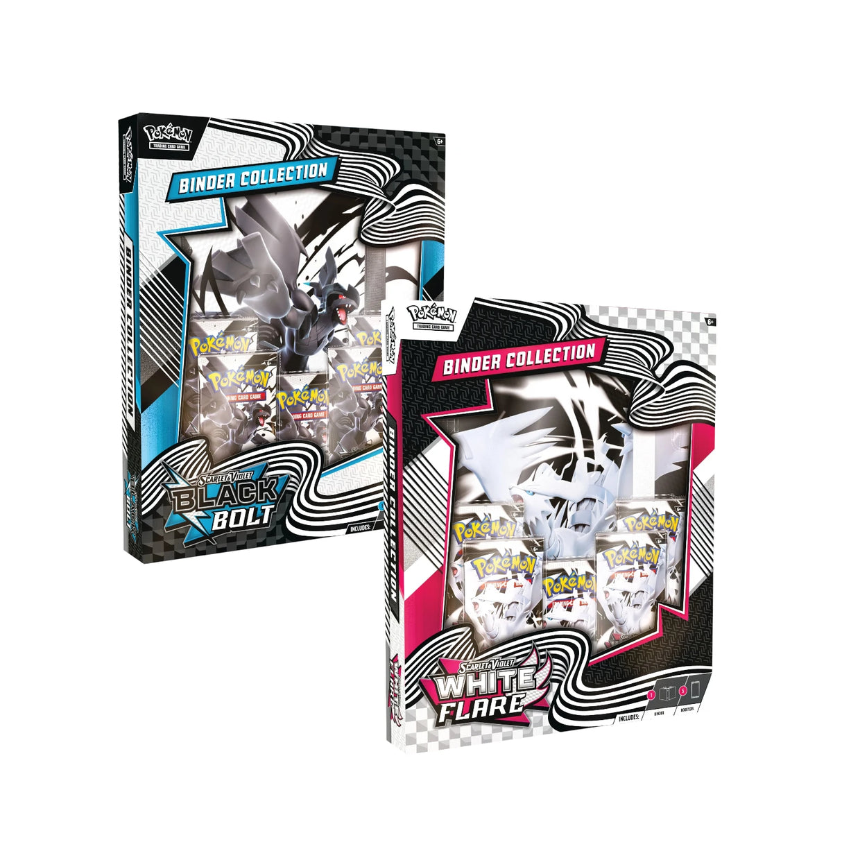 SCARLET & VIOLET BLACK BOLT & WHITE FLARE BINDER COLLECTION - POKEMON SCARLET & VIOLET BLACK BOLT & WHITE FLARE BINDER COLLECTION - POKEMON