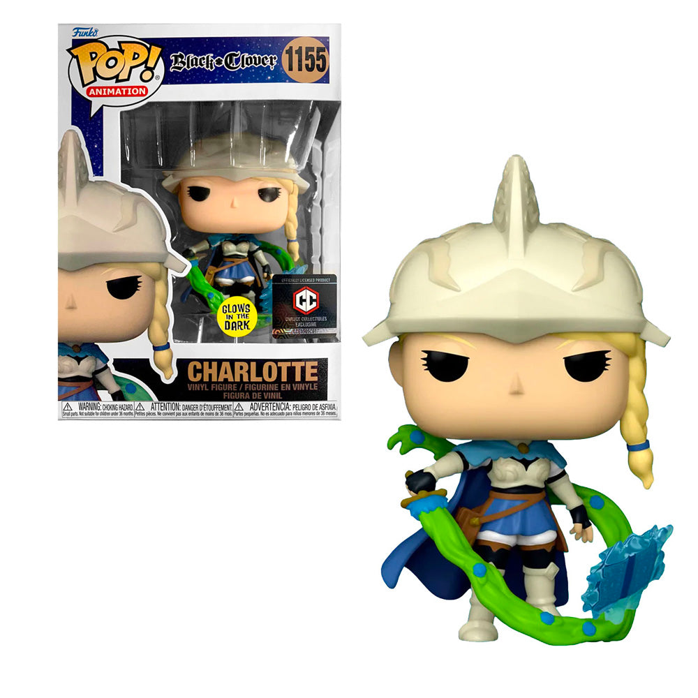 BLACK CLOVER CHARLOTTE FUNKO POP #1155 GLOWS IN THE DARK CHALICE COLLECTIBLES RXCLUSIVE