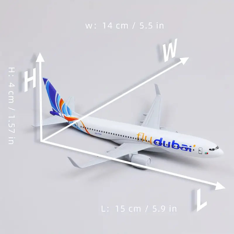 BOEING 737 AIRPLANE MODEL FLY DUBAI AIRWAYS 1:400