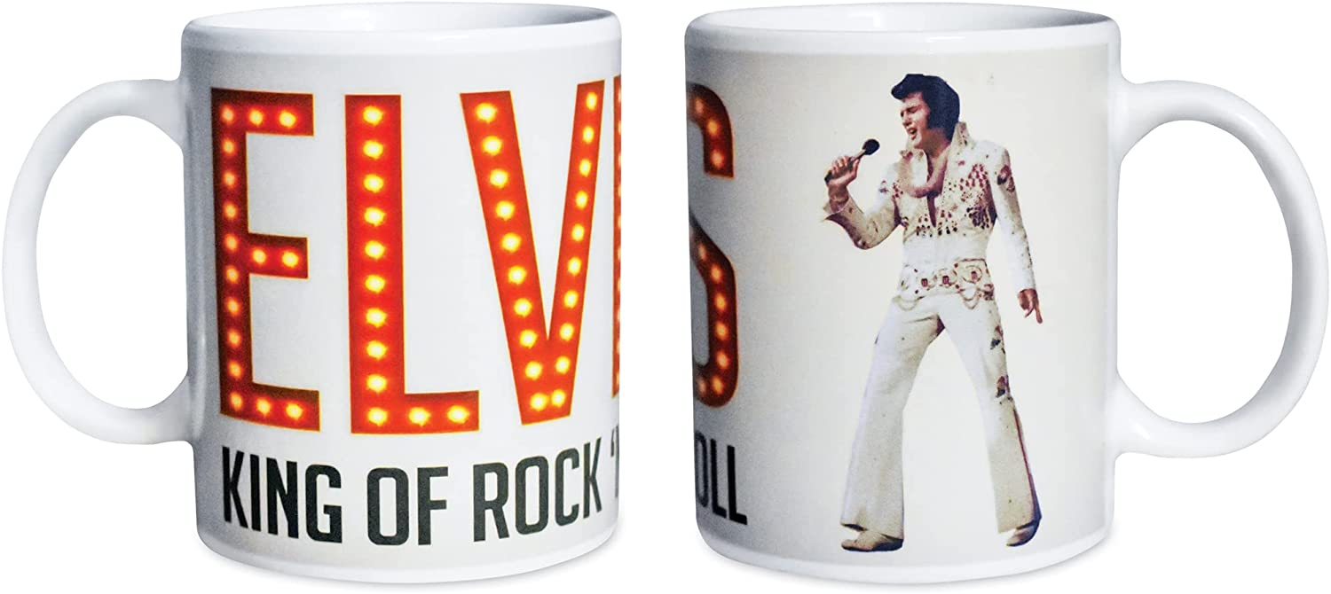 Taza de 12 oz con imagen cambiante y color de Elvis Presley