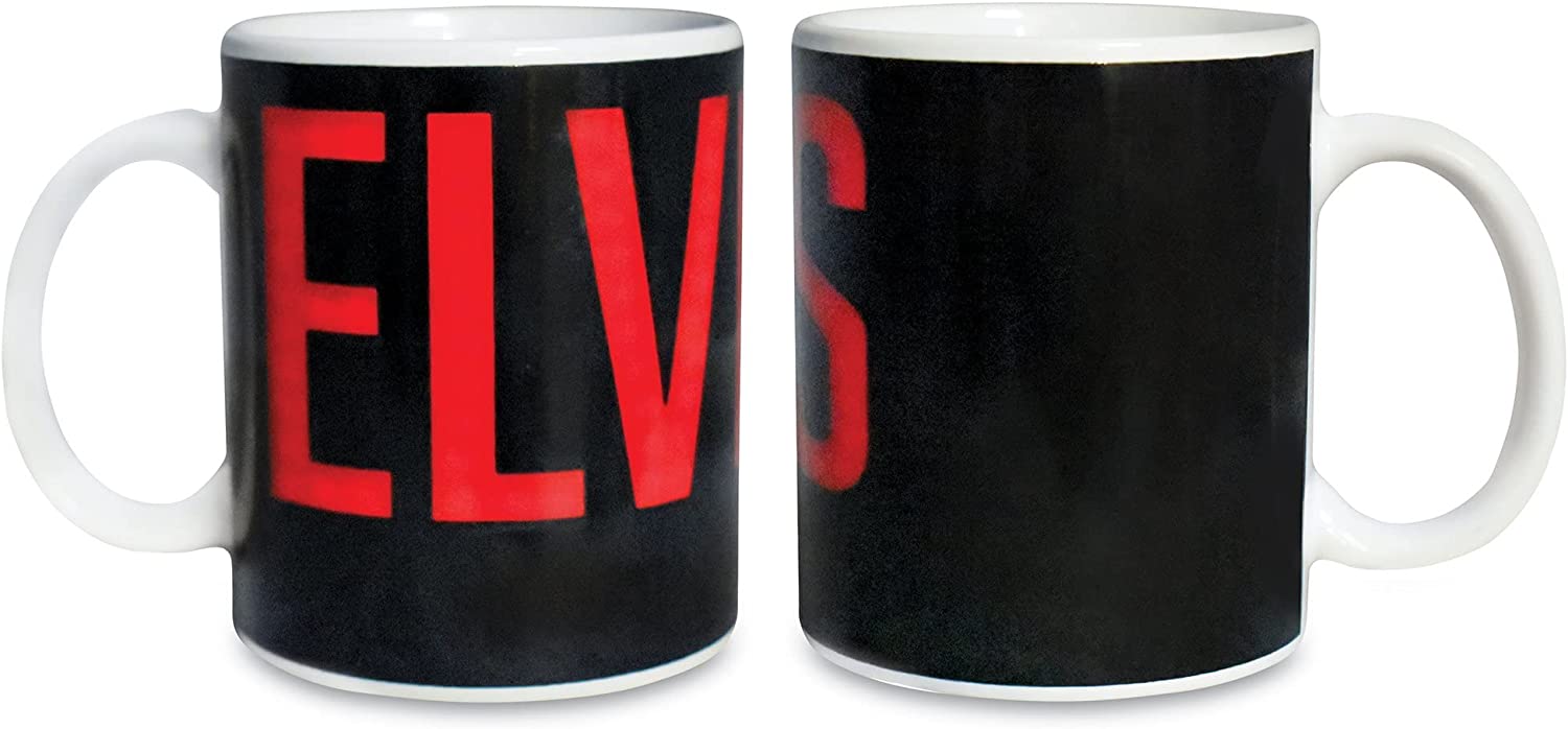 Taza de 12 oz con imagen cambiante y color de Elvis Presley