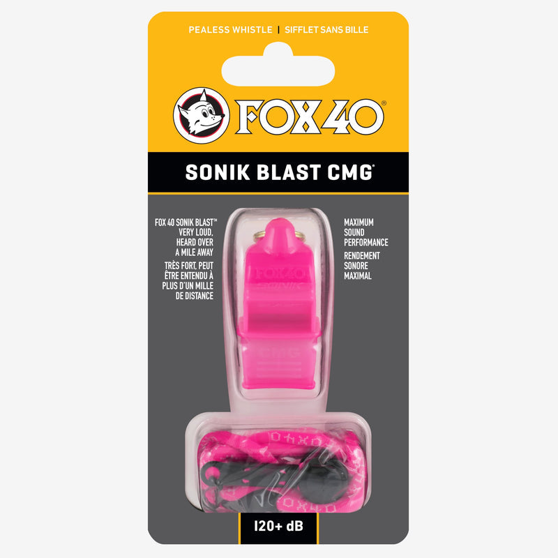 PITO FOX 40 SONIK BLAST WHISTLE WITH LANYARD - PINK