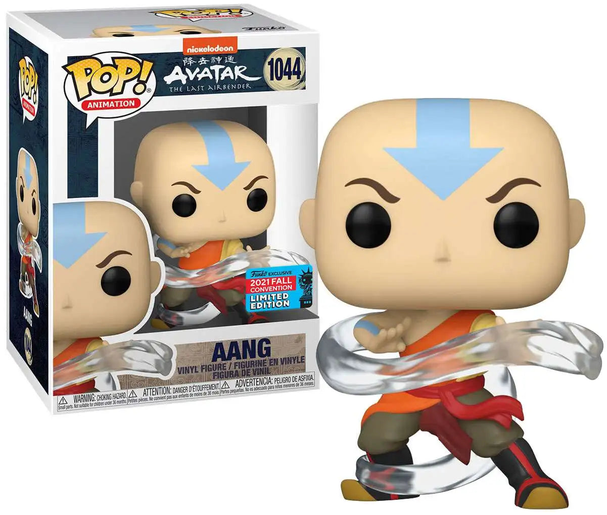 NICKELODEON AVATAR AANG FUNKO POP #1044 FUNKO EXCLUSIVE 2021 FALL CONVENTION LIMITED EDITION