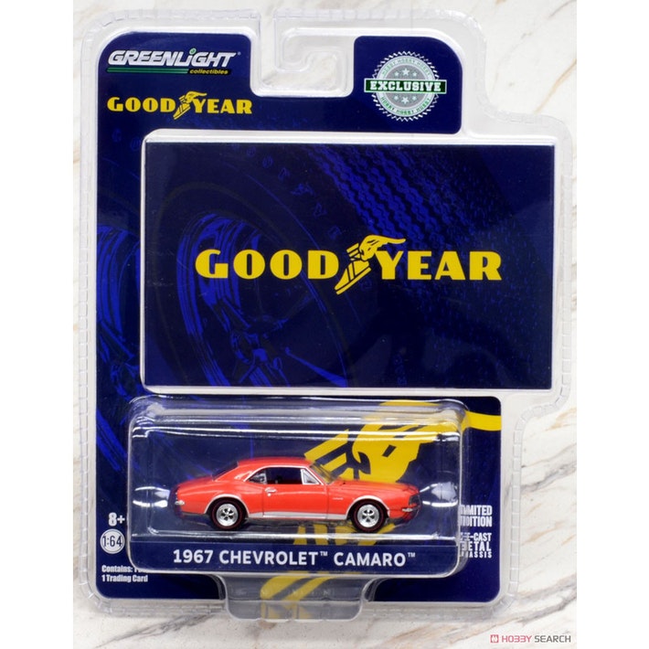 1/64 GOODYEAR VINTAGE AD CARS - 1967 CHEVROLET CAMARO WIDE BOOTS "NEW WIDE TREAD TIRES FROM GOODYEAR" (HOBBY EXCLUSIVE)