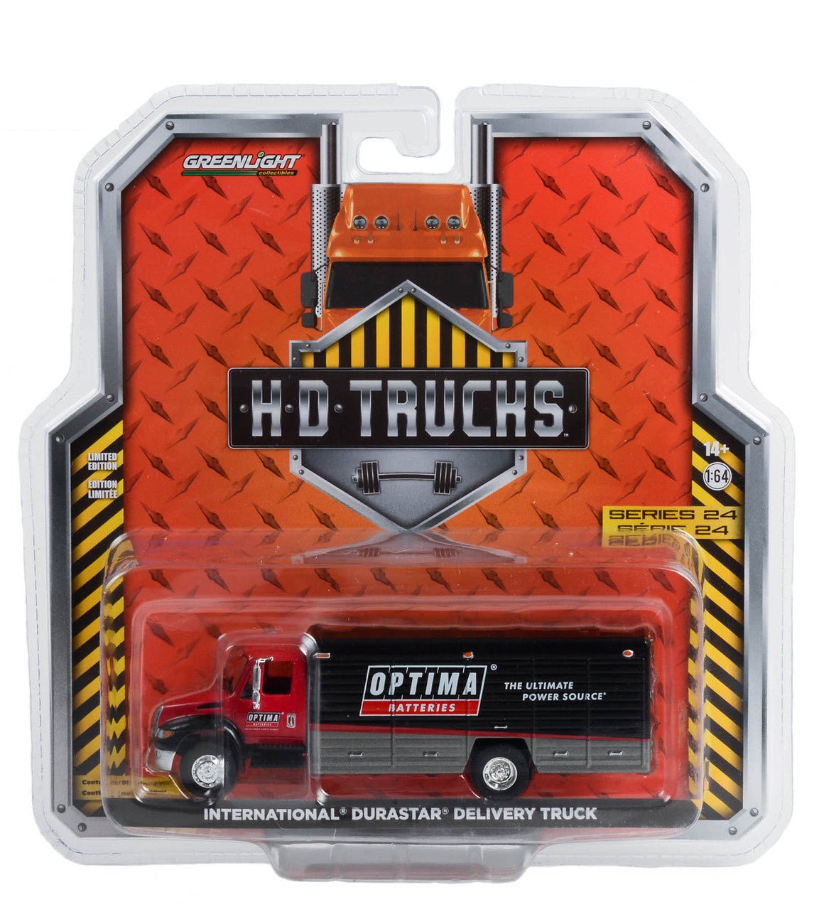 1/64 INTERNATIONAL DURASTAR DELIVERY TRUCK - OPTIMA BATTERIES H.D TRUCKS