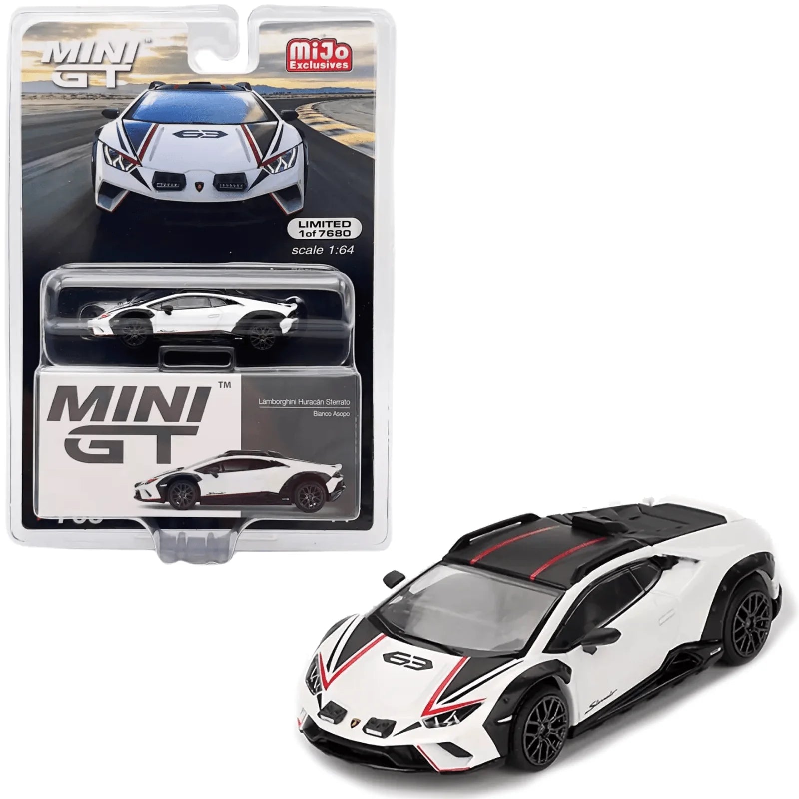 1/64 LAMBORGHINI HURACAN STERRATO BIANCO ASOPO LHD - MINI GT
