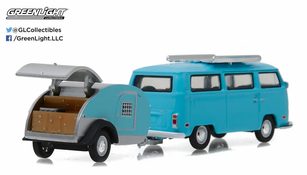 1/64 1972 VOLKSWAGEN TYPE 2 AND TEARDROP TRAILER