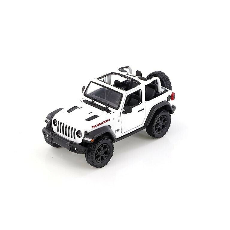 JEEP WRANGLER RUBICON 2018 CON TECHO ABIERTO Y TECHO RÍGIDO A ESCALA 1/32 - KINSMART