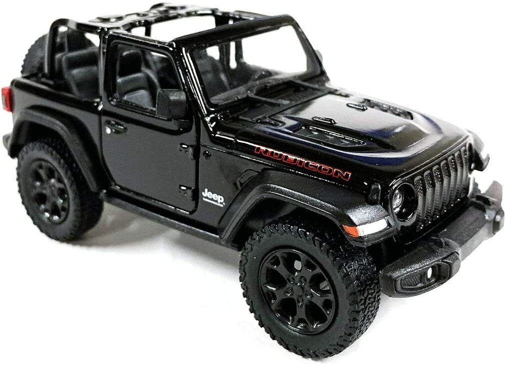 JEEP WRANGLER RUBICON 2018 CON TECHO ABIERTO Y TECHO RÍGIDO A ESCALA 1/32 - KINSMART