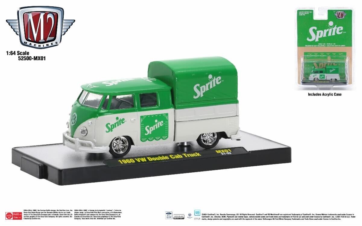 1/64 1960 VOLKSWAGEN DOUBLE CAB TRUCK - SPRITE