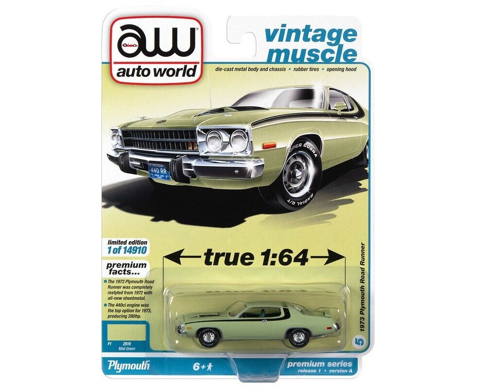 1/64 1973 PLYMOUTH ROAD RUNNER 440 - VINTAGE MUSCLE