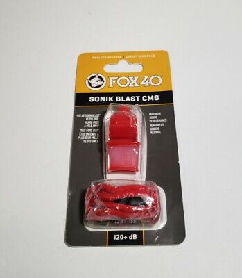 PITO FOX 40 SONIK BLAST WHISTLE WITH LANYARD - RED