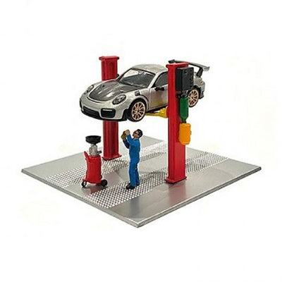 ELEVADOR DE DOS COLUMNAS DIORAMA AMERICANO A ESCALA 1/64 - EXCLUSIVO DE MIJO