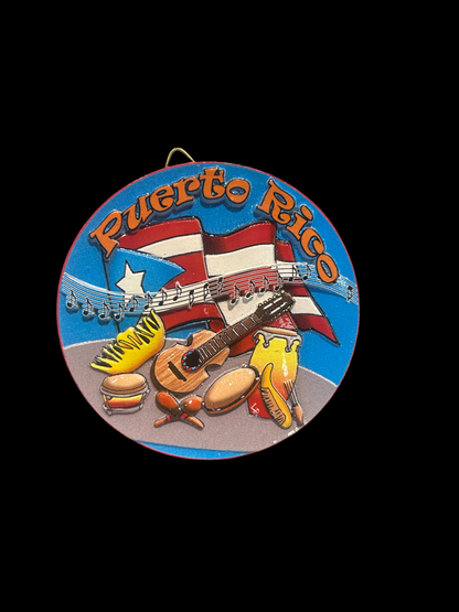 3” PUERTO RICO MINI CERAMIC DECORATION PLATE - PLATO DECORARIVO DE 3” DE PUERTO RICO