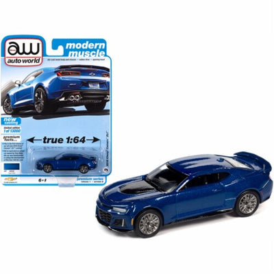 1/64 2018 CHEVY CAMARO ZL1 METALLIC BLUE - MODERN MUSCLE