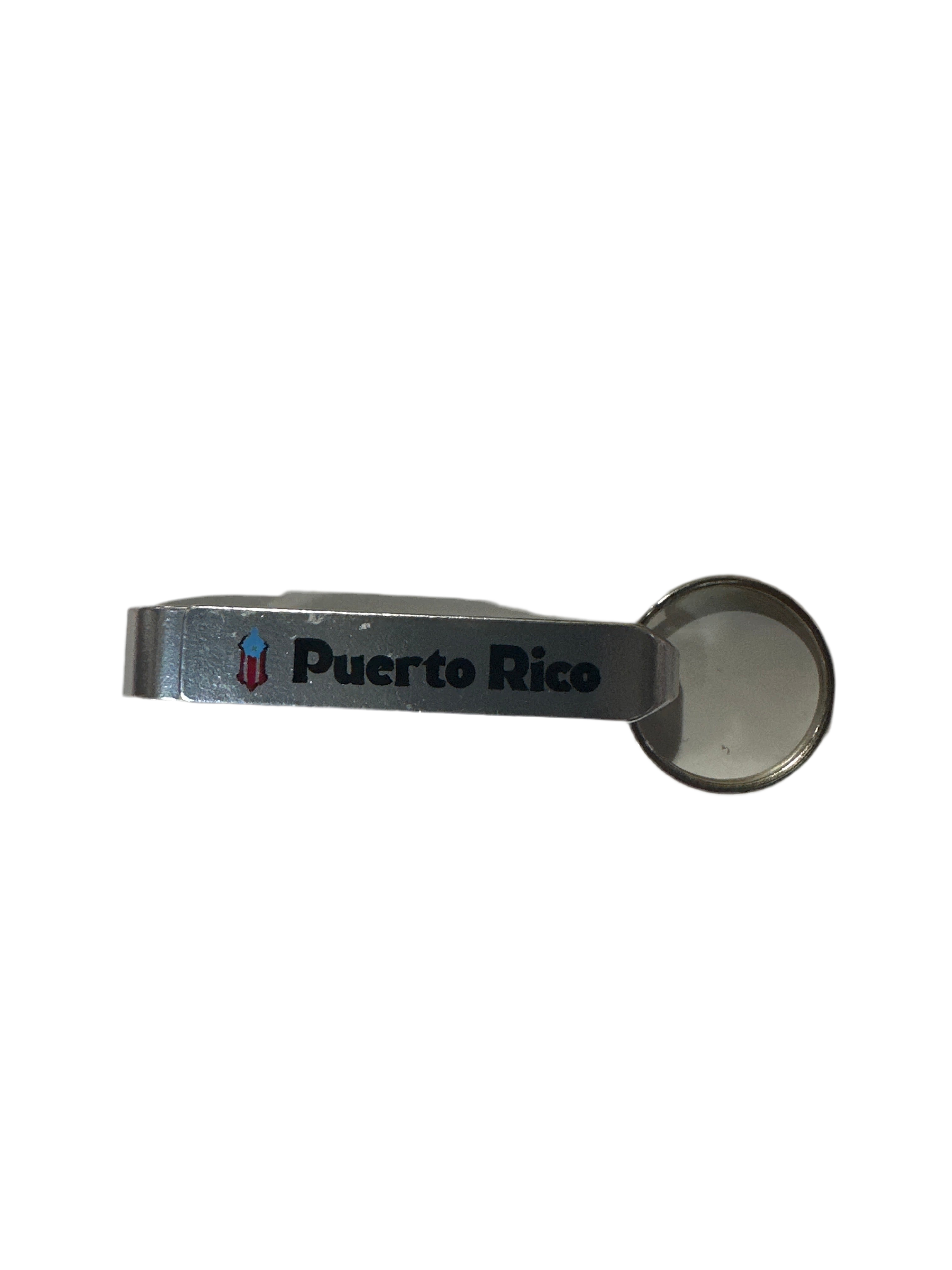 BOTTLE OPENER KEYCHAIN WITH GARITA MORRO -  LLAVERO ABRE BOTELLA DE PUERTO RICO CON GARITA DE MORRO (METAL)