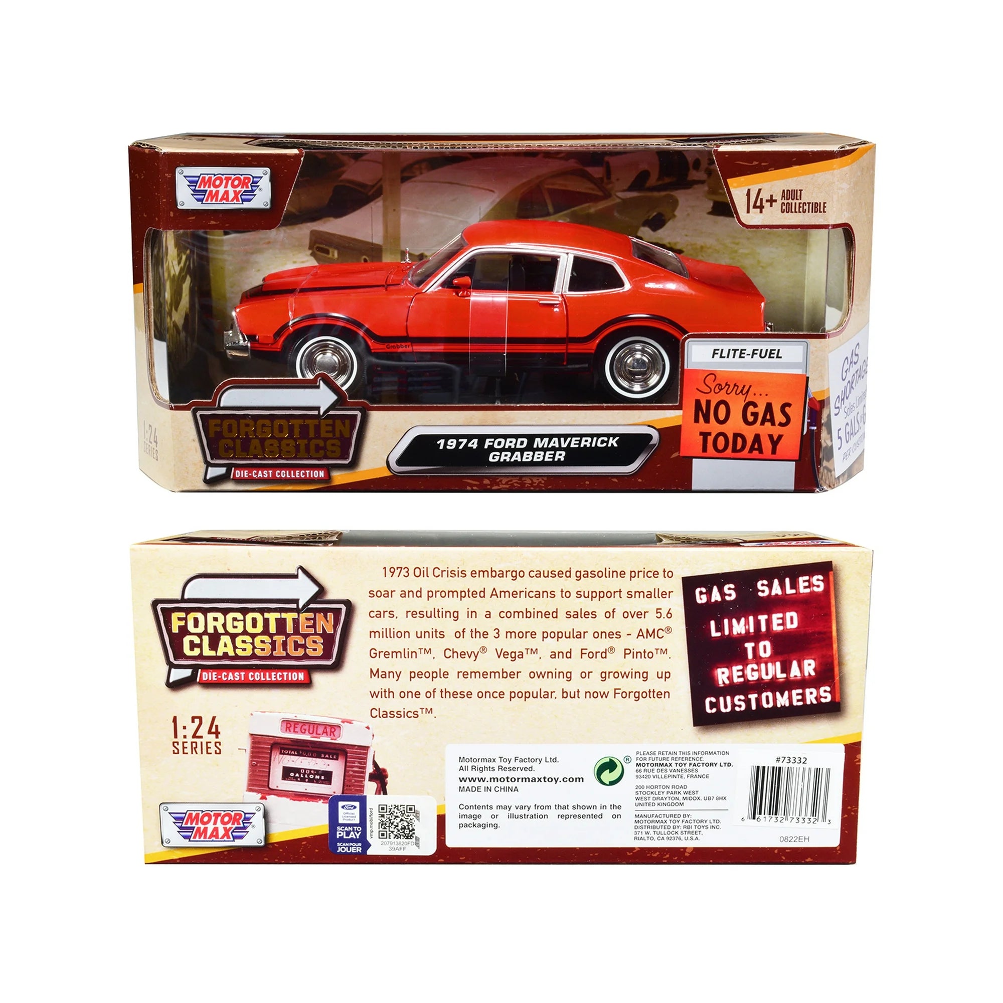 1/24 1974 FORD MAVERICK GRABBER - FORGOTTEN CLASSICS