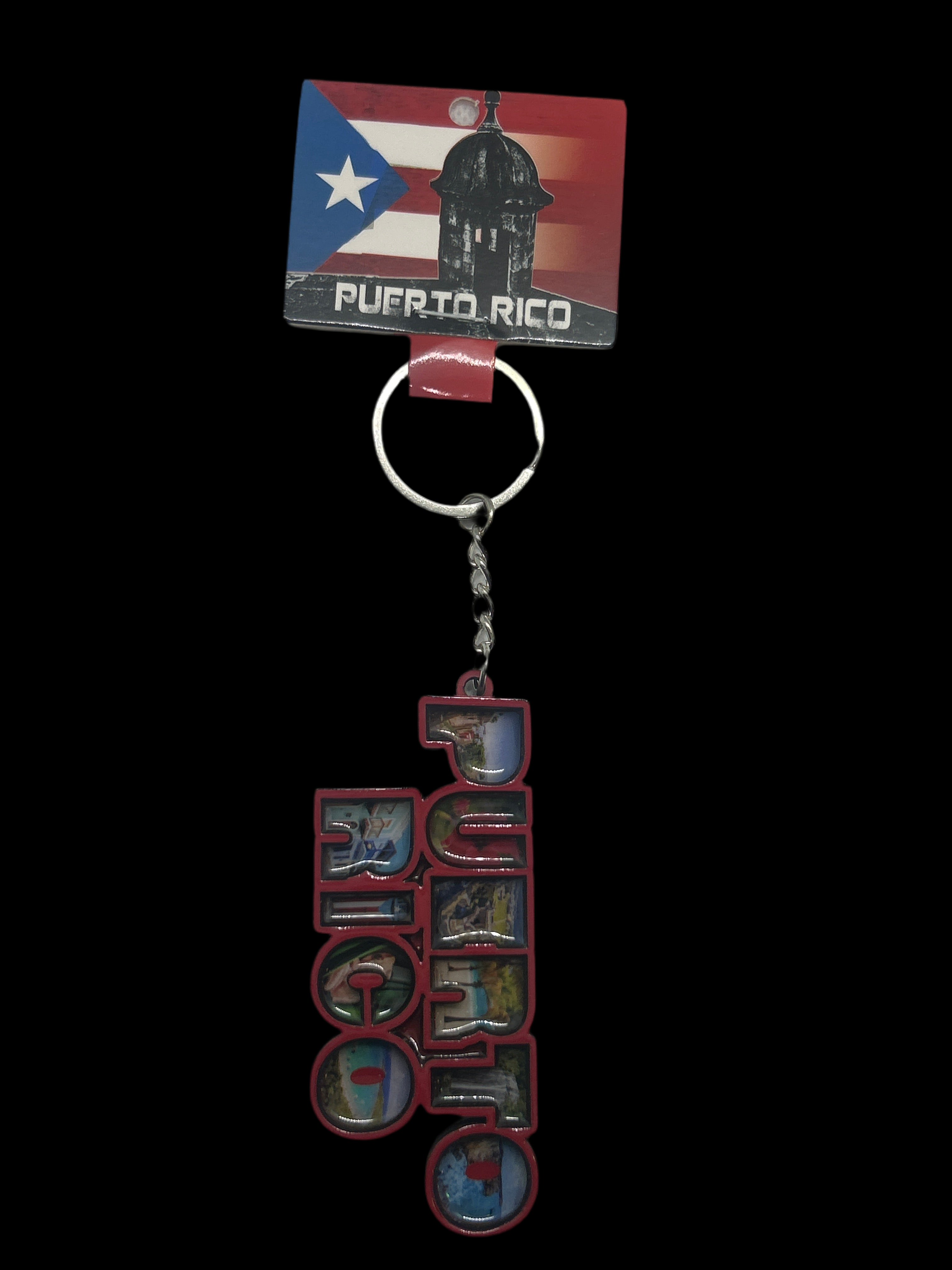 LLAVERO PUERTO RICO DISEÑO LETRAS 3D