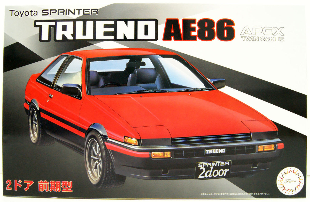 1/24 TOYOTA SPRINTER TRUENO AE86 APEX TWIN CAM PLASTIC MODEL KIT