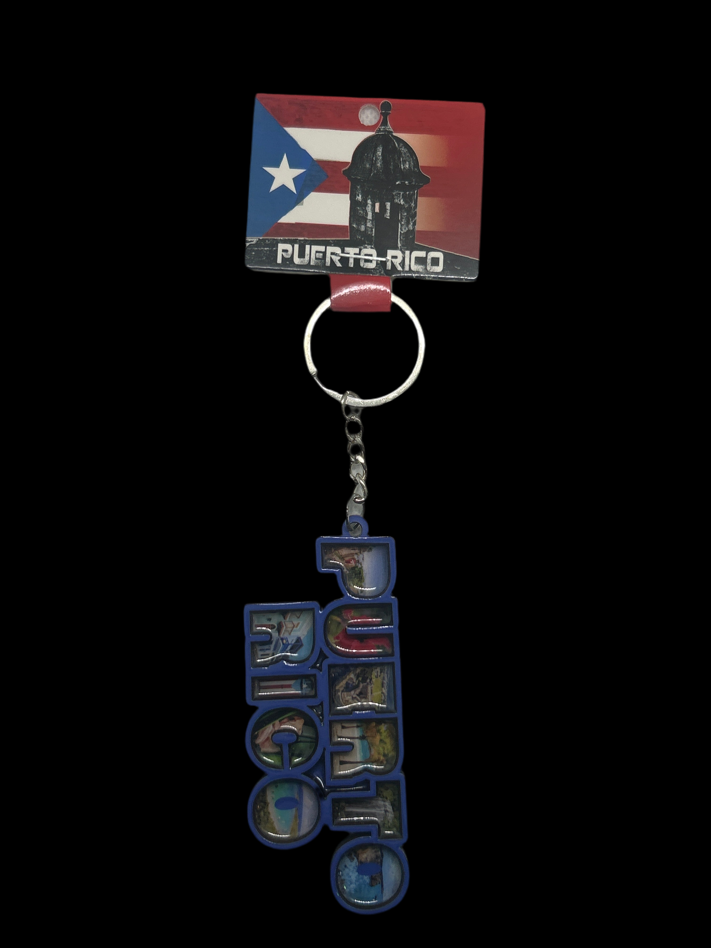 LLAVERO PUERTO RICO DISEÑO LETRAS 3D