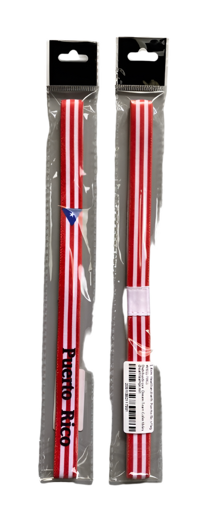 DIADEMA DEPORTIVA CON BANDERA DE PUERTO RICO
