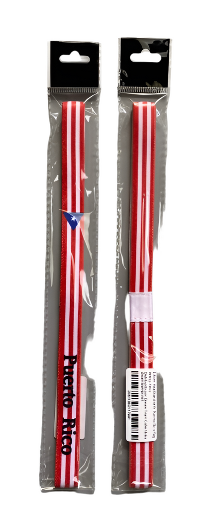 SPORT HEADBAND WITH PUERTO RICO FLAG