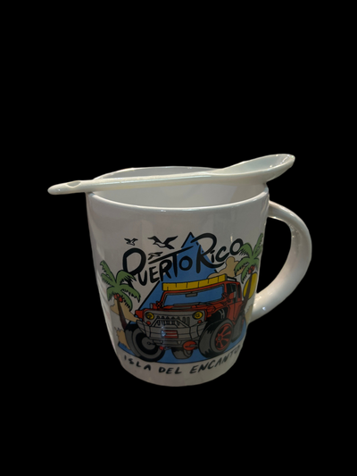 TAZA JEEP CON CUCHARA