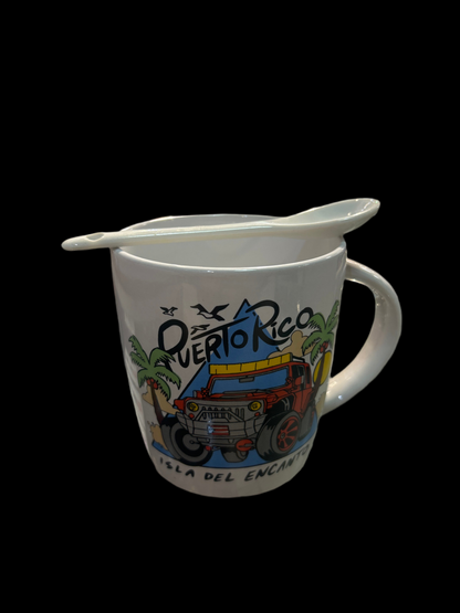 TAZA JEEP CON CUCHARA