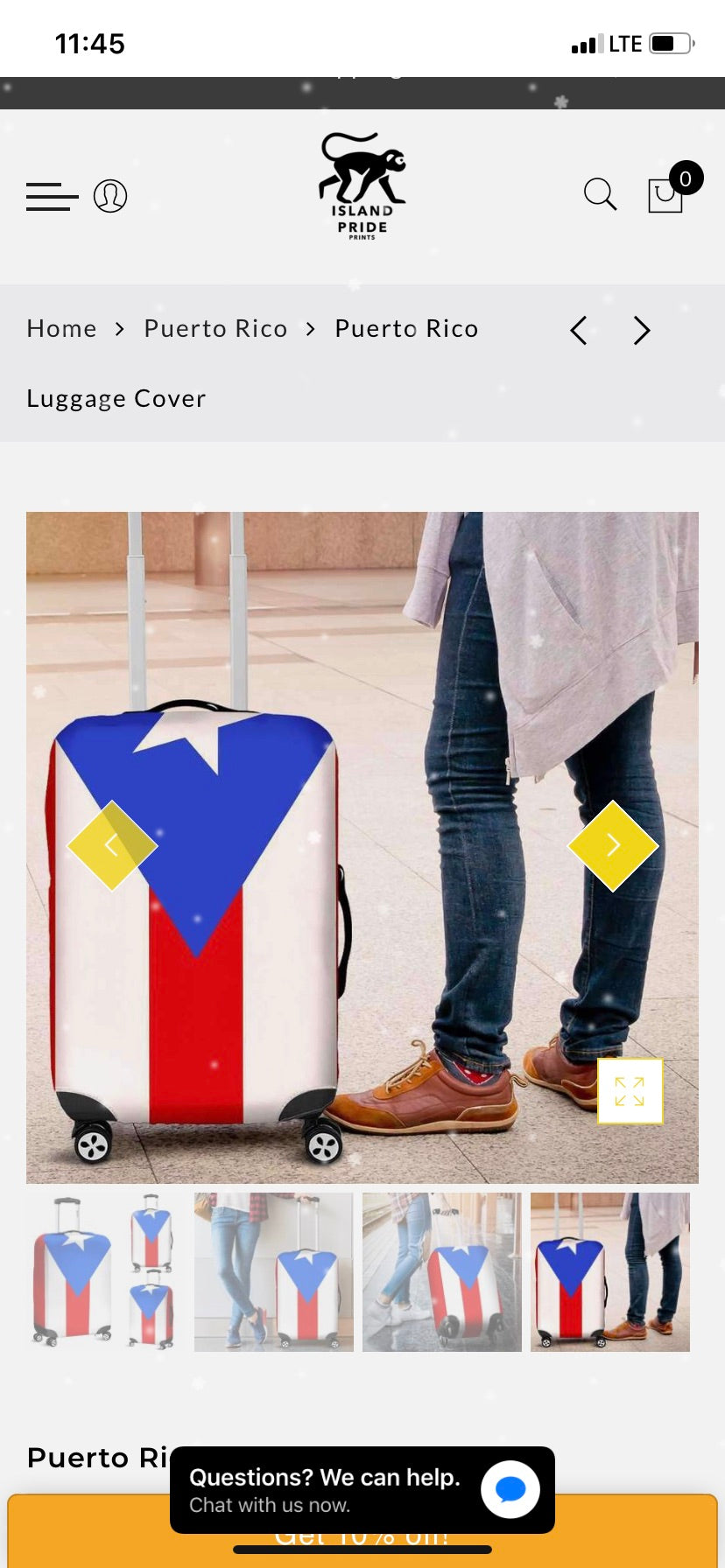 Cover para maleta de bandera de PR.