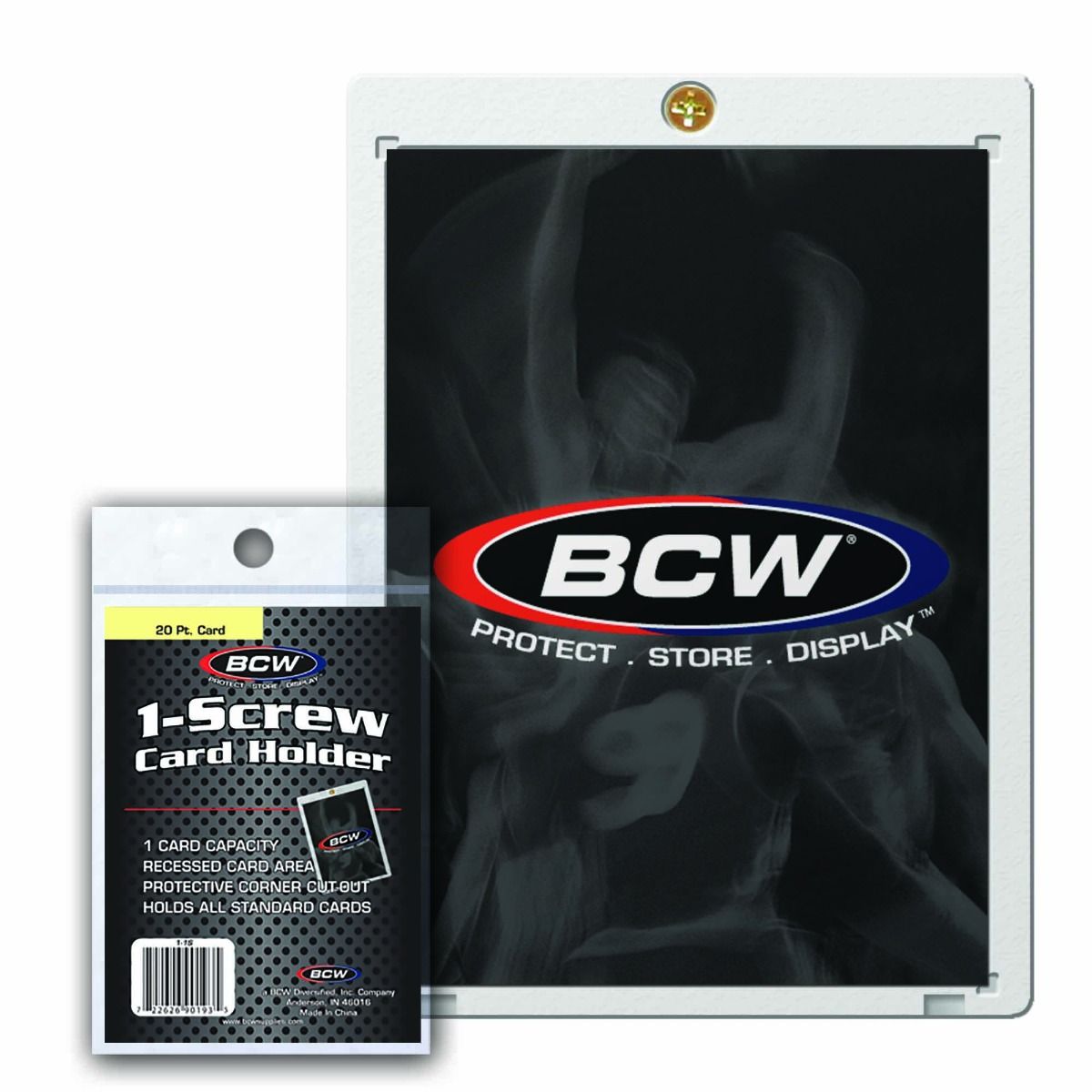 BCW 1-SCREW CARD HOLDER - 20 PT