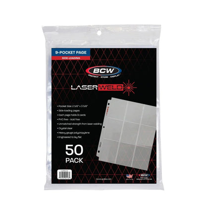 BCW 9 POCKET PAGE SIDE LOAD 50 PACK