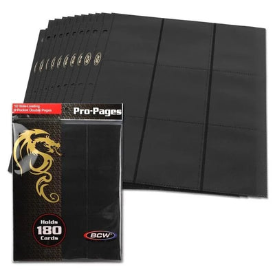 FUNDAS PARA CARPETA BCW CON 9 BOLSILLOS, PÁGINAS DOBLES Y CARGA LATERAL