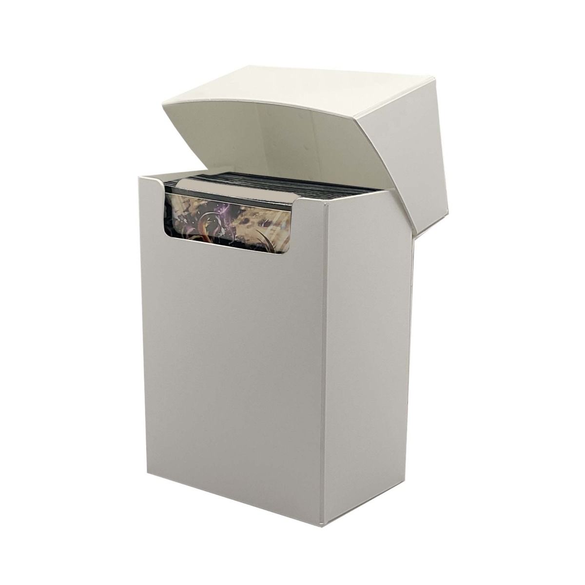 SMALL DECK BOX CASE - JAPANESE CARD SIZE - (WHITE)