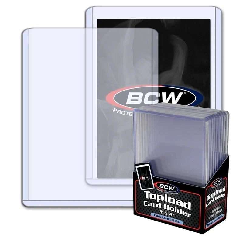 BCW TOPLOAD CARD HOLDER 3" X 4" THICK CARD 138PT (3.5MM)