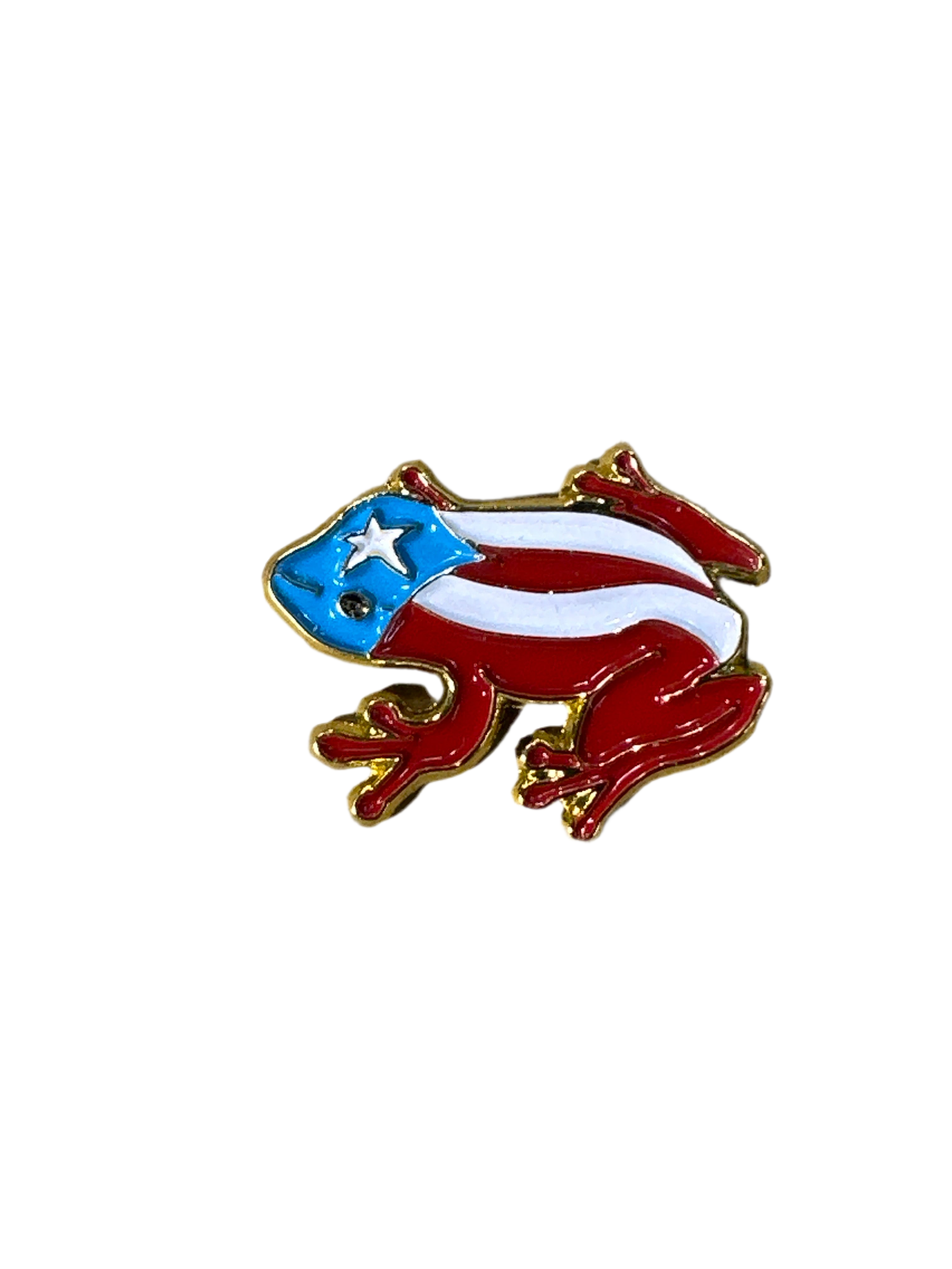 PIN DE COQUI CON BANDERA DE PUERTO RICO