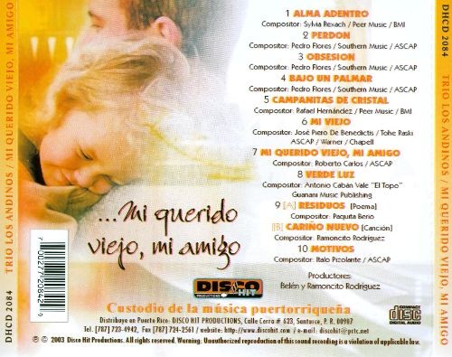 CD de Trío Los Andinos - Mi querido viejo, mi amigo