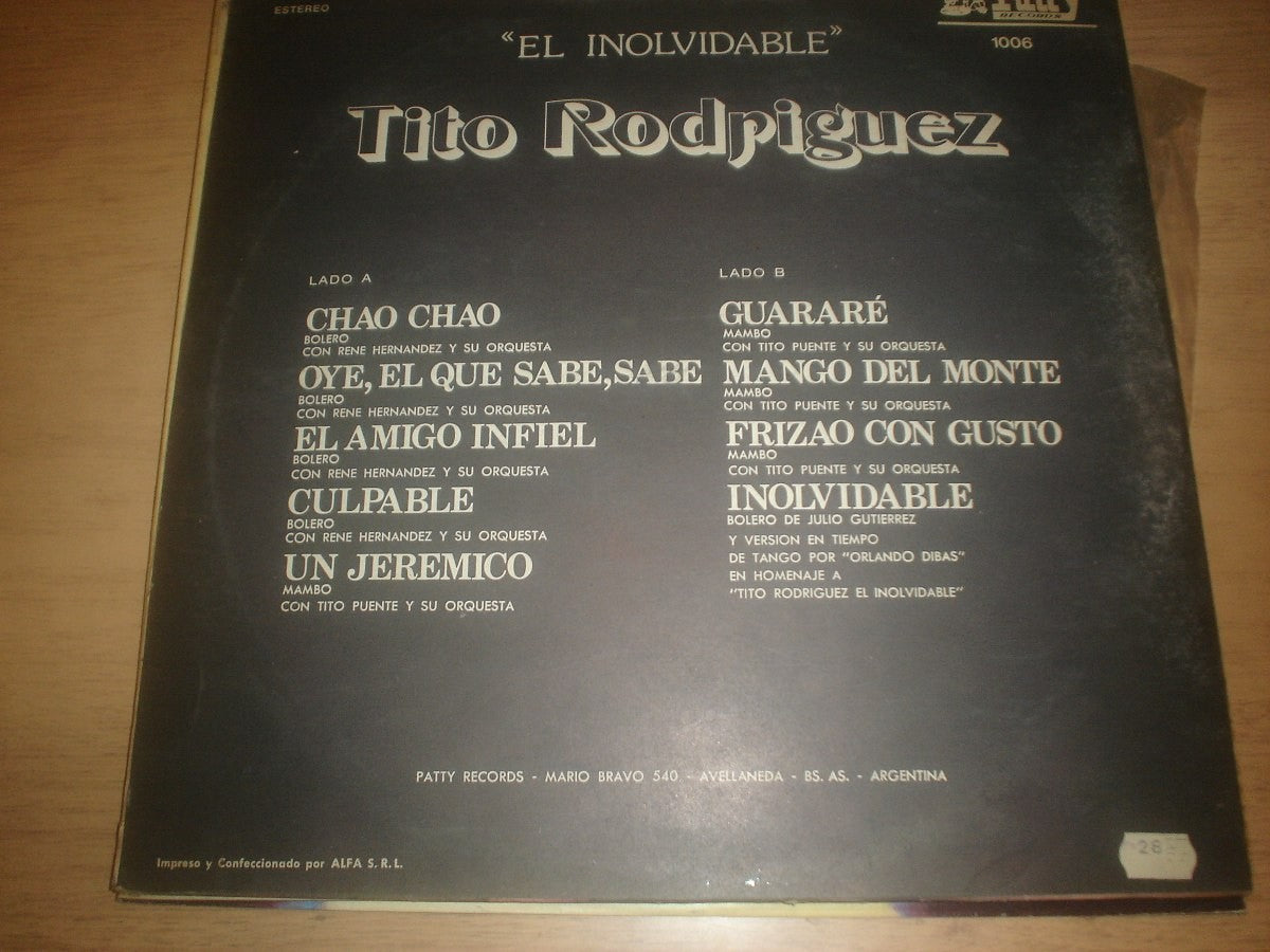 CD de Tito Rodríguez - El Inolvidable