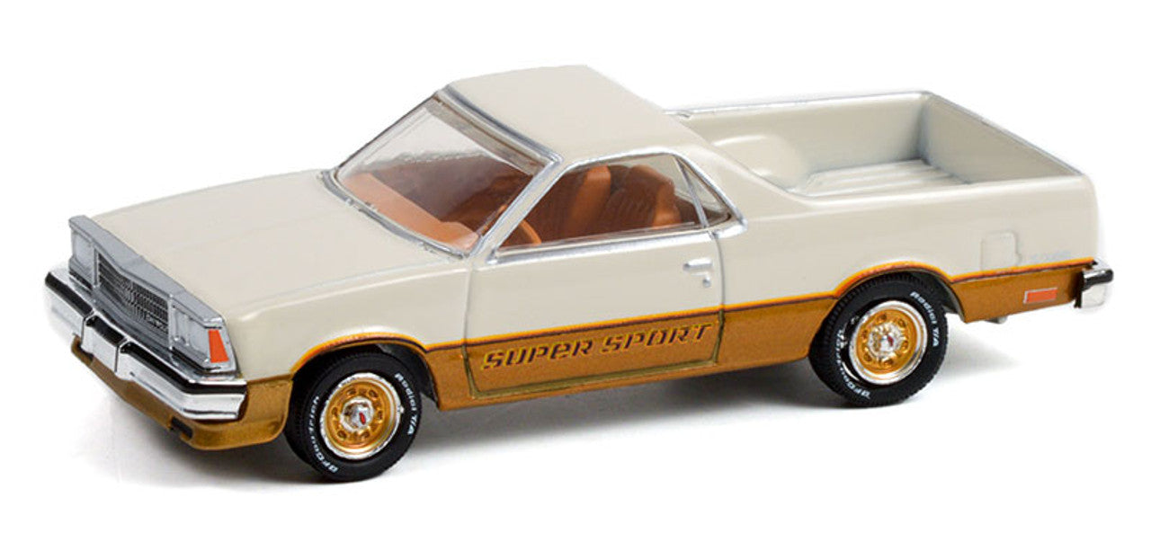 1/64 1980 CHEVROLET EL CAMINO SS WHITE AND GOLD - GL MUSCLE