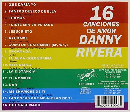 CD de Danny Rivera - 16 canciones de amor