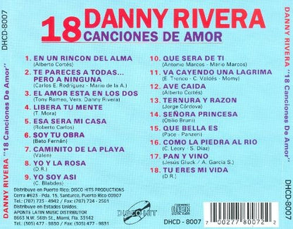 CD de Danny Rivera - 18 canciones de amor