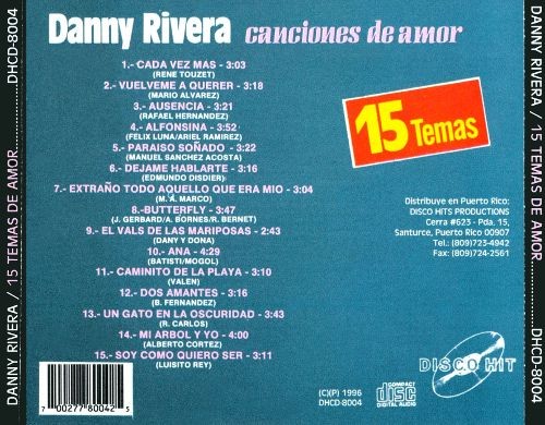 CD de Danny Rivera - 15 temas