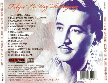 CD de Felipe Rodríguez - Los 15 mas grandes exitos (Nueva Edición)