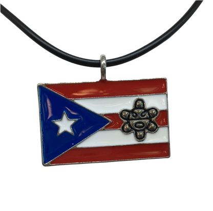 Collar de P.R - Bandera con sol Taíno