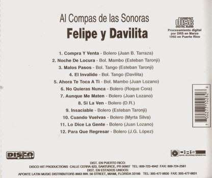 CD de Felipe y Davilita - Al compas de las sonoras